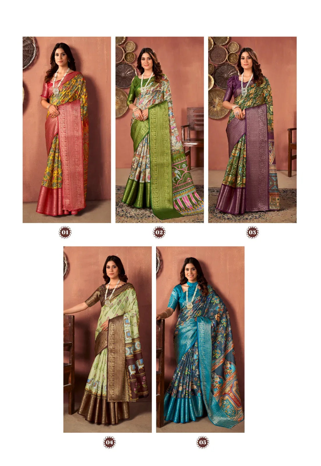 Sr Sarees Riwa Kota Checks With Digital Prined Saree (725x10)
