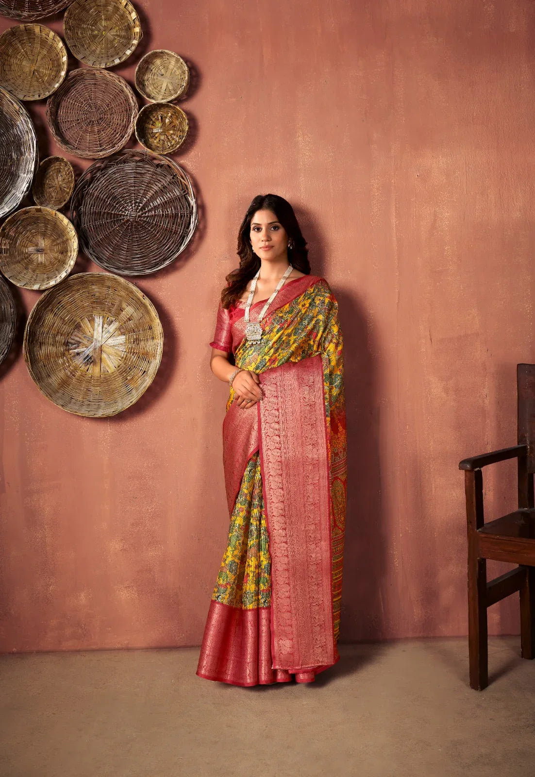 Sr Sarees Riwa Kota Checks With Digital Prined Saree (725x10)