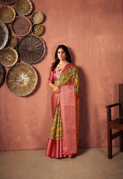 Sr Sarees Riwa Kota Checks With Digital Prined Saree (725x10)
