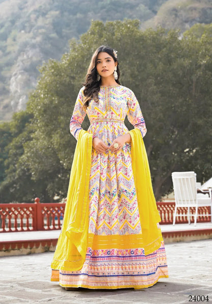 Designer Ananta Digital Print With Embroidery Gwon Series 24001 to 24004 (2795x04)