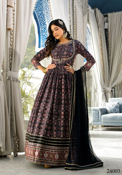 Designer Ananta Digital Print With Embroidery Gwon Series 24001 to 24004 (2795x04)