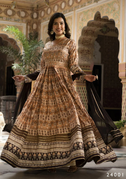 Designer Ananta Digital Print With Embroidery Gwon 24001