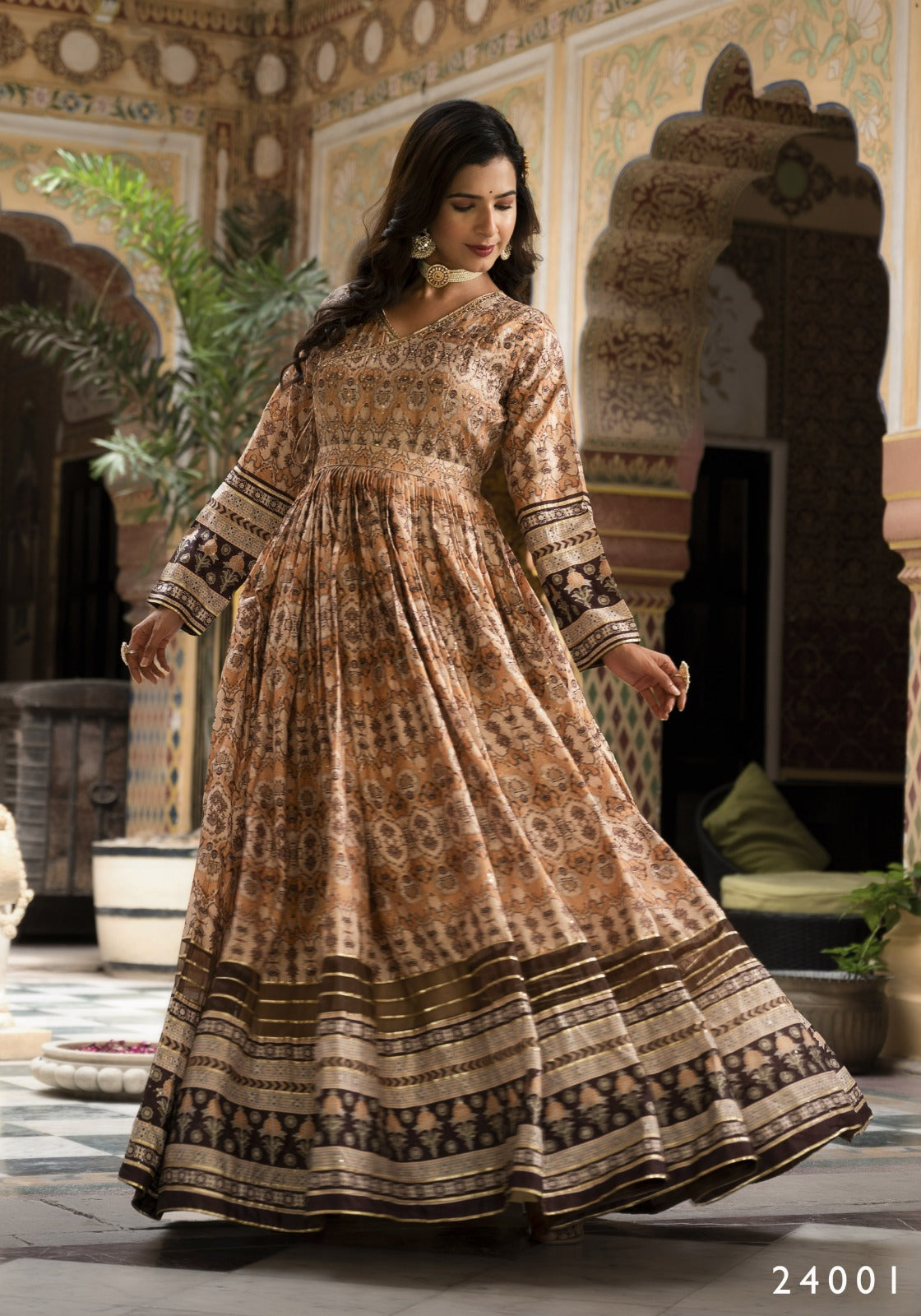 Designer Ananta Digital Print With Embroidery Gwon 24001