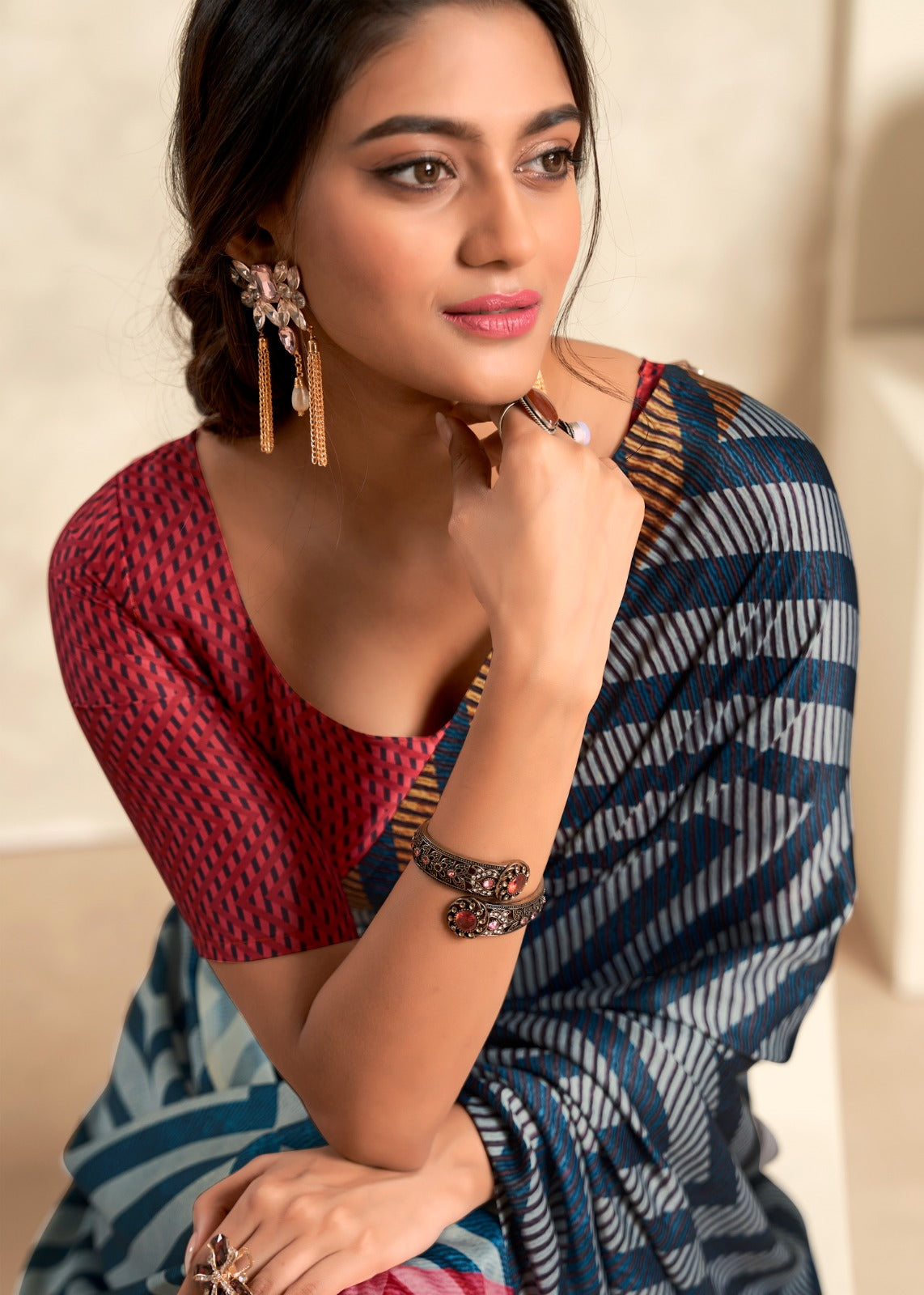 Beautiful Designer Winter Lover Rajpath Satin Printed Saree