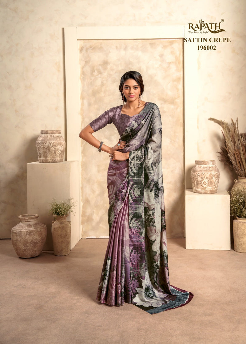 Beautiful Designer Winter Lover Rajpath Satin Printed Saree