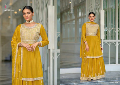 Eba Lifestye Vedika Silk Embroidery Work Readymade Suit