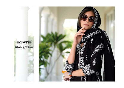 Zaveri Black-White Designer Pure Mul Mul Suit (1799x2)