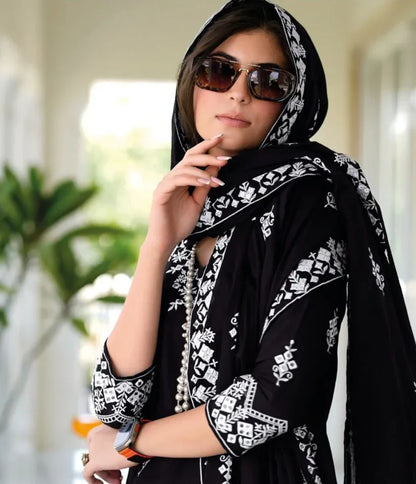 Eba Lifestye Vedika Silk Embroidery Work Readymade Suit