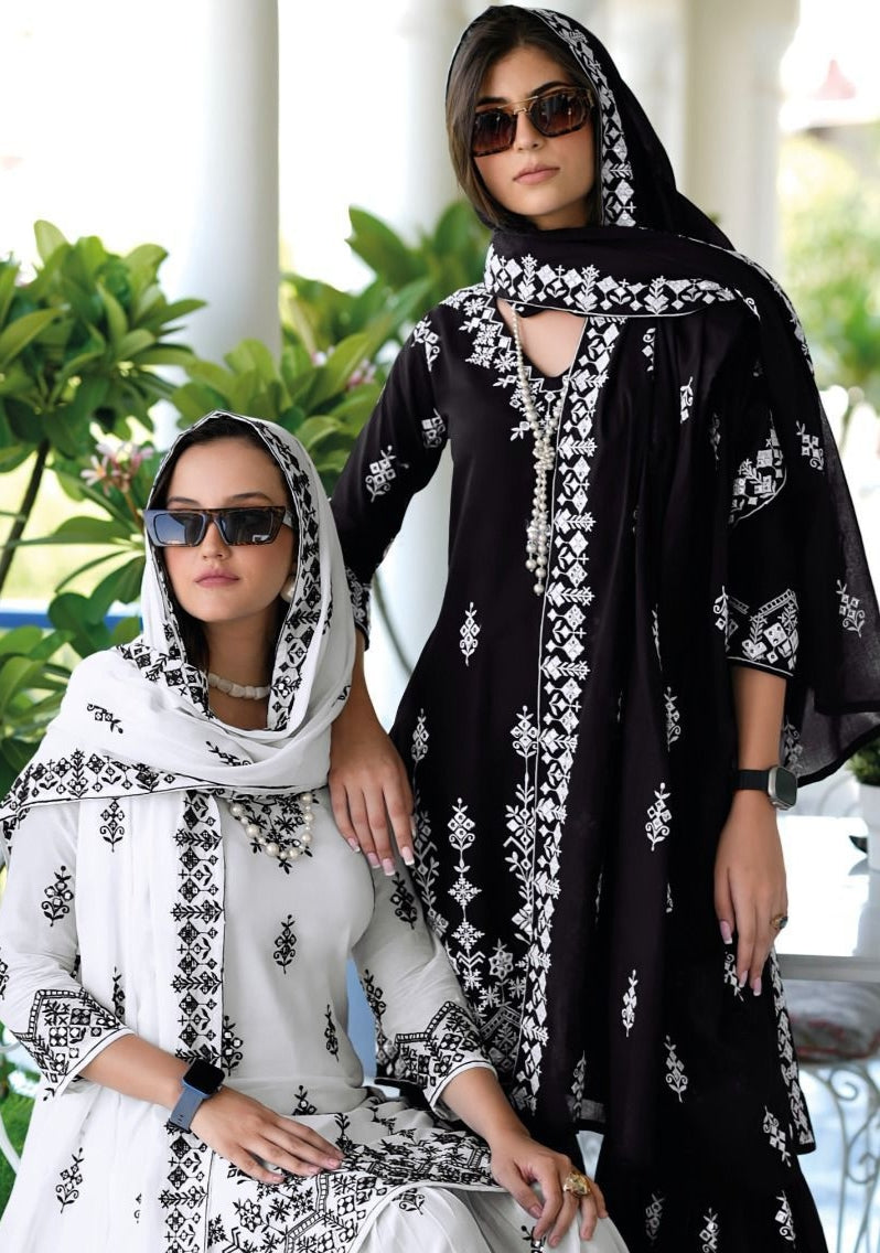 Zaveri Black-White Designer Pure Mul Mul Suit (1799x2)