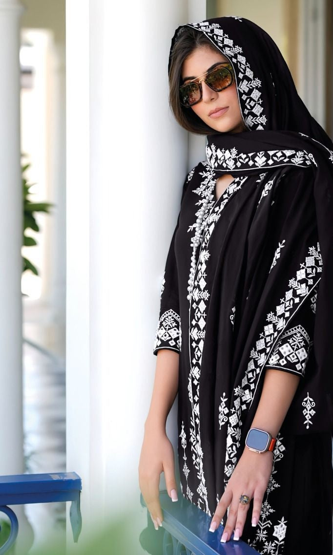 Zaveri Black-White Designer Pure Mul Mul Suit (1799x2)