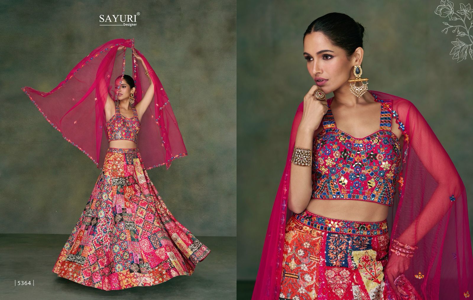 Sayuri Odhani Series 5363 to 5365 Designer Lehenga (3199x03)