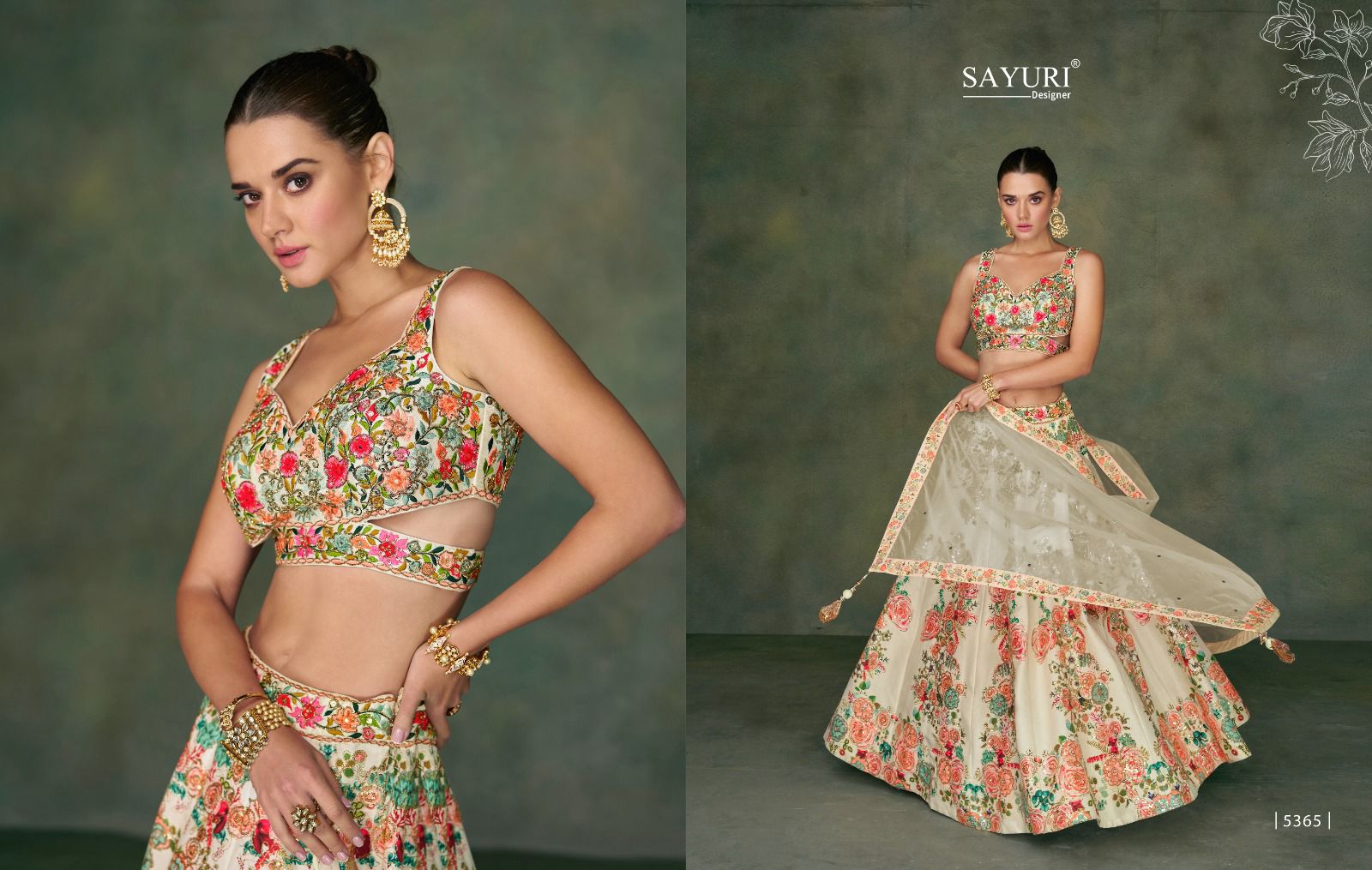 Sayuri Odhani Series 5363 to 5365 Designer Lehenga (3199x03)