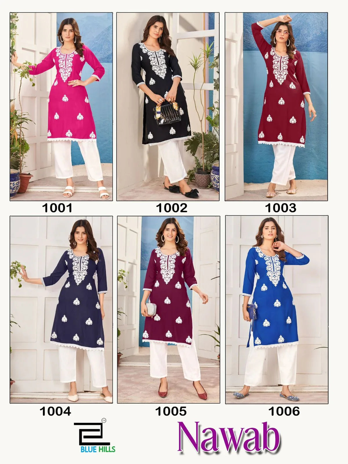 Blue Hills Nawab Rayon Designer Only Kurti Collection (449x06)