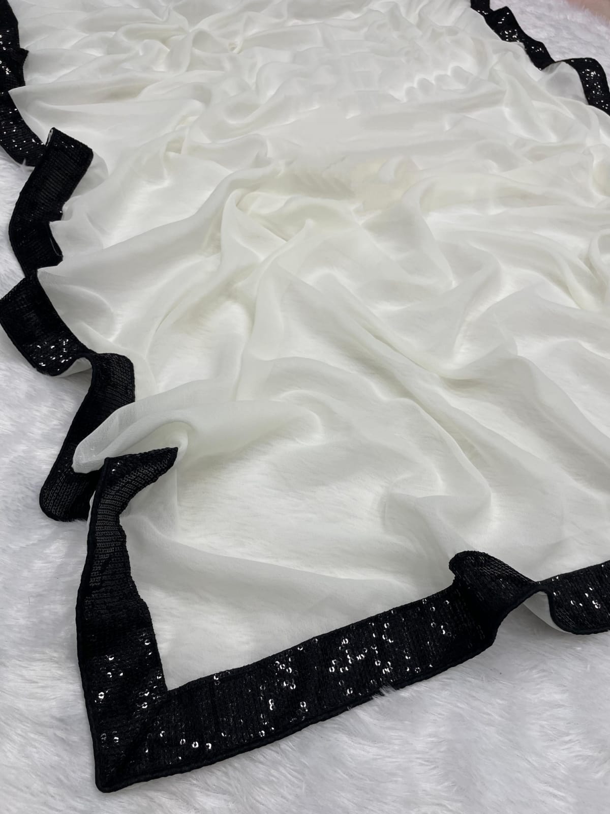 Beautiful Designer Heavy Georgette Exclusive Sequanc Saree Design 435