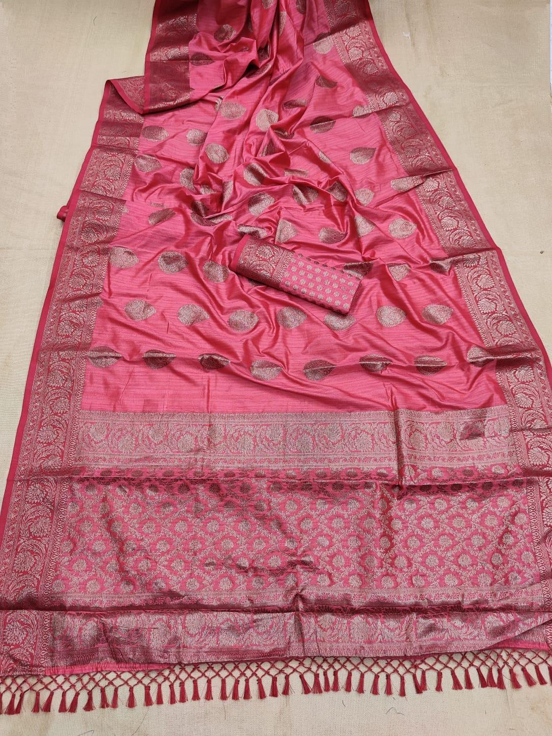 Beautiful Designer Banarasi Khicha silk weaving saree