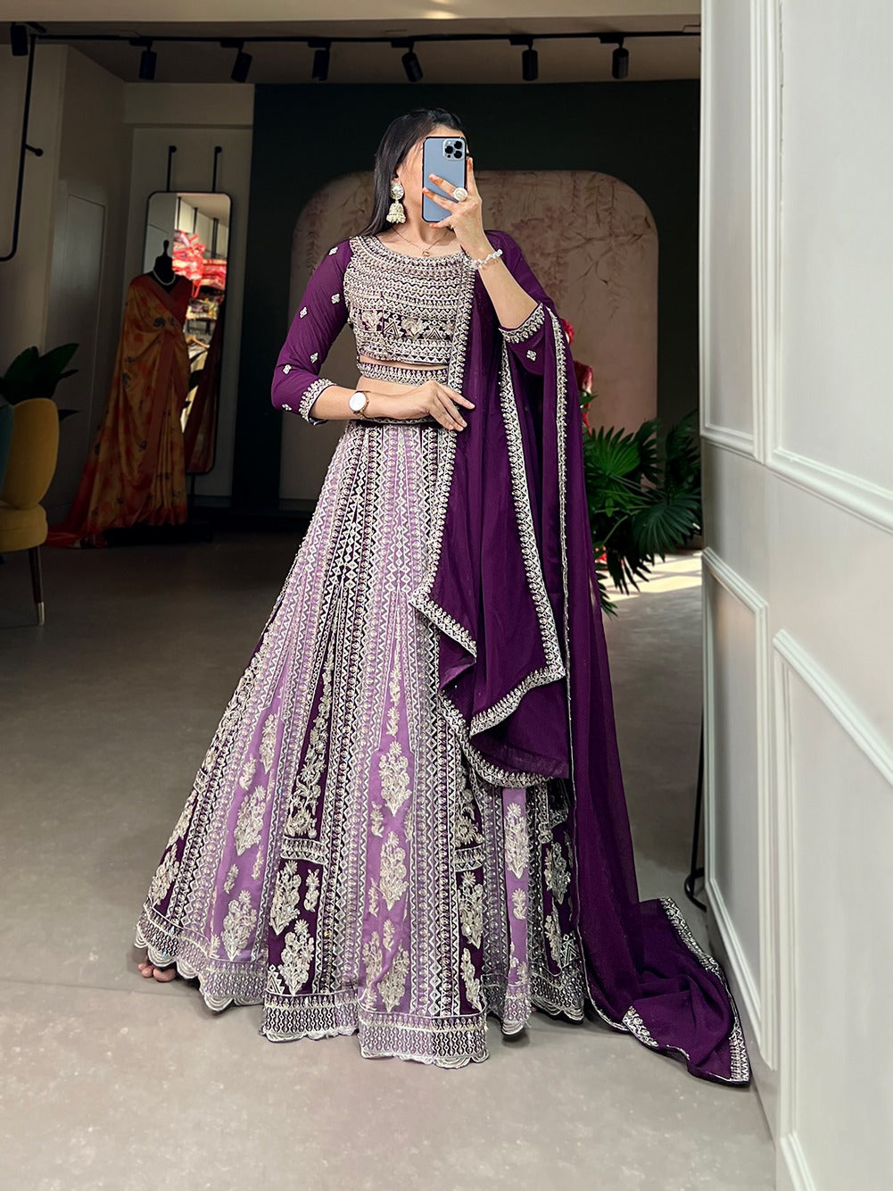 Beautiful Designer Pure Georgette Lehenga Choli
