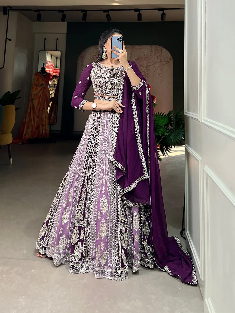 Beautiful Designer Pure Georgette Lehenga Choli