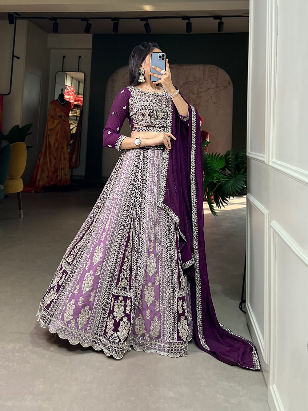 Beautiful Designer Pure Georgette Lehenga Choli