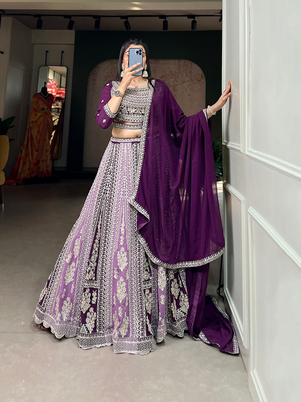 Beautiful Designer Pure Georgette Lehenga Choli