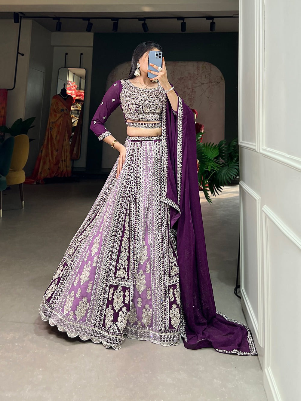 Beautiful Designer Pure Georgette Lehenga Choli