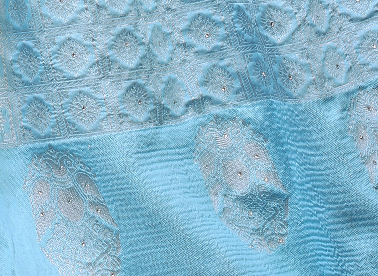 South Indian Festival special Kanjiveram Silk Zari Lehanga With Blouse Angle