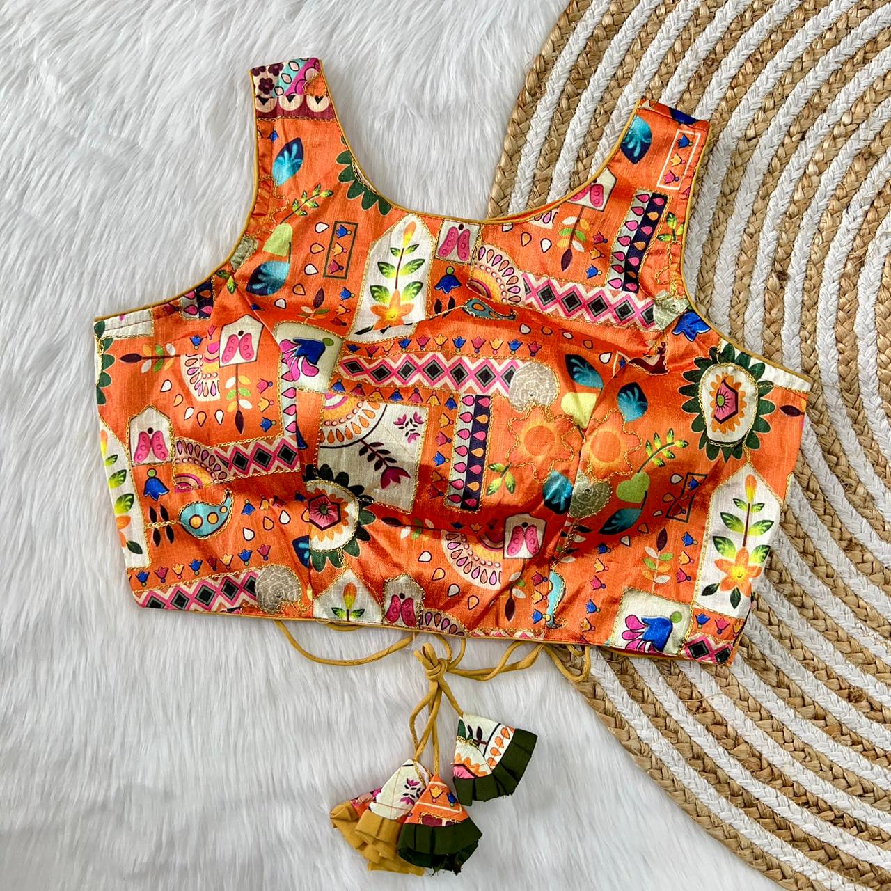 Bollywood Western Style Phantom Silk Blouse