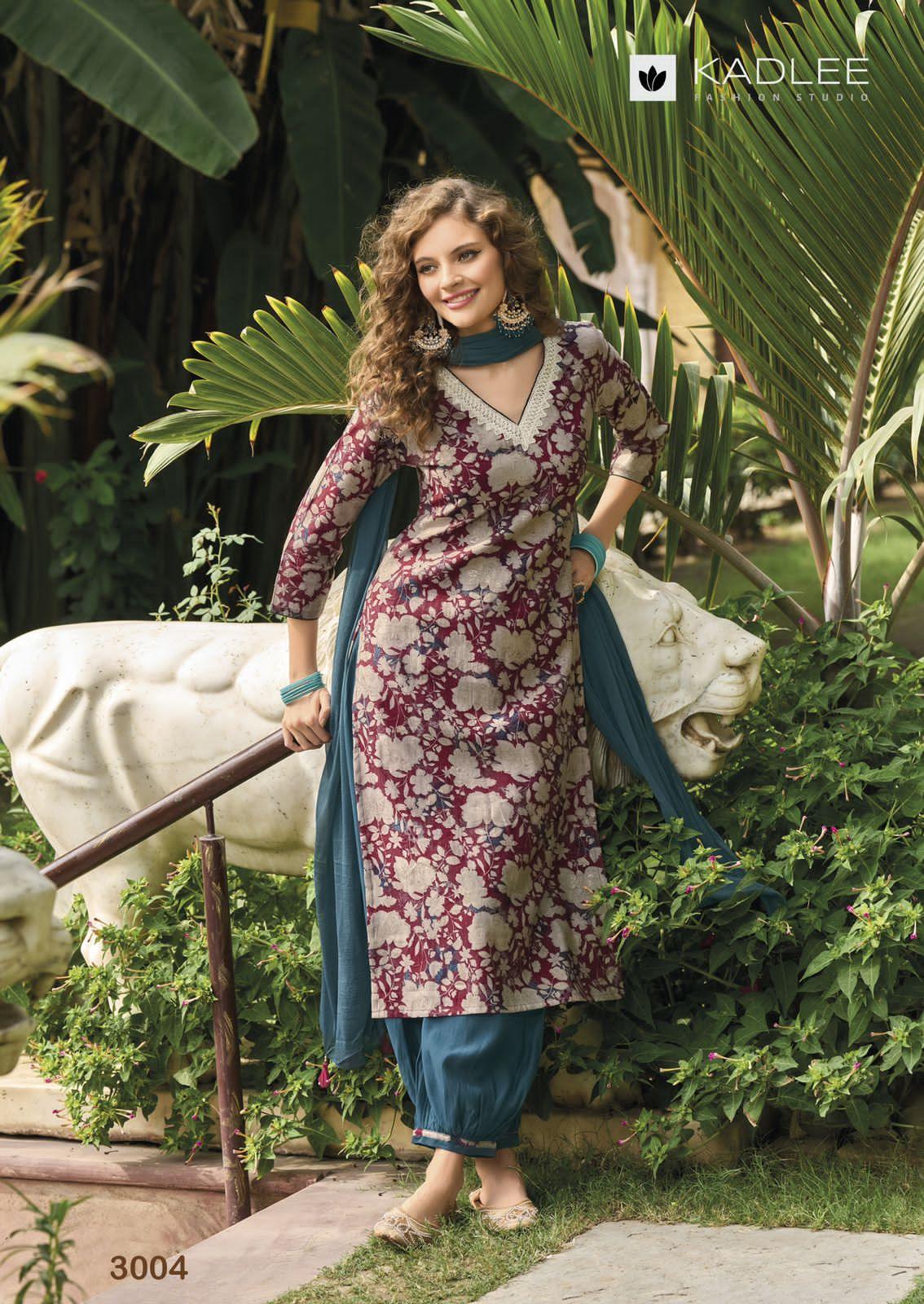 Kadlee Blossom Modal Printed Readymade Suits (1095x04)