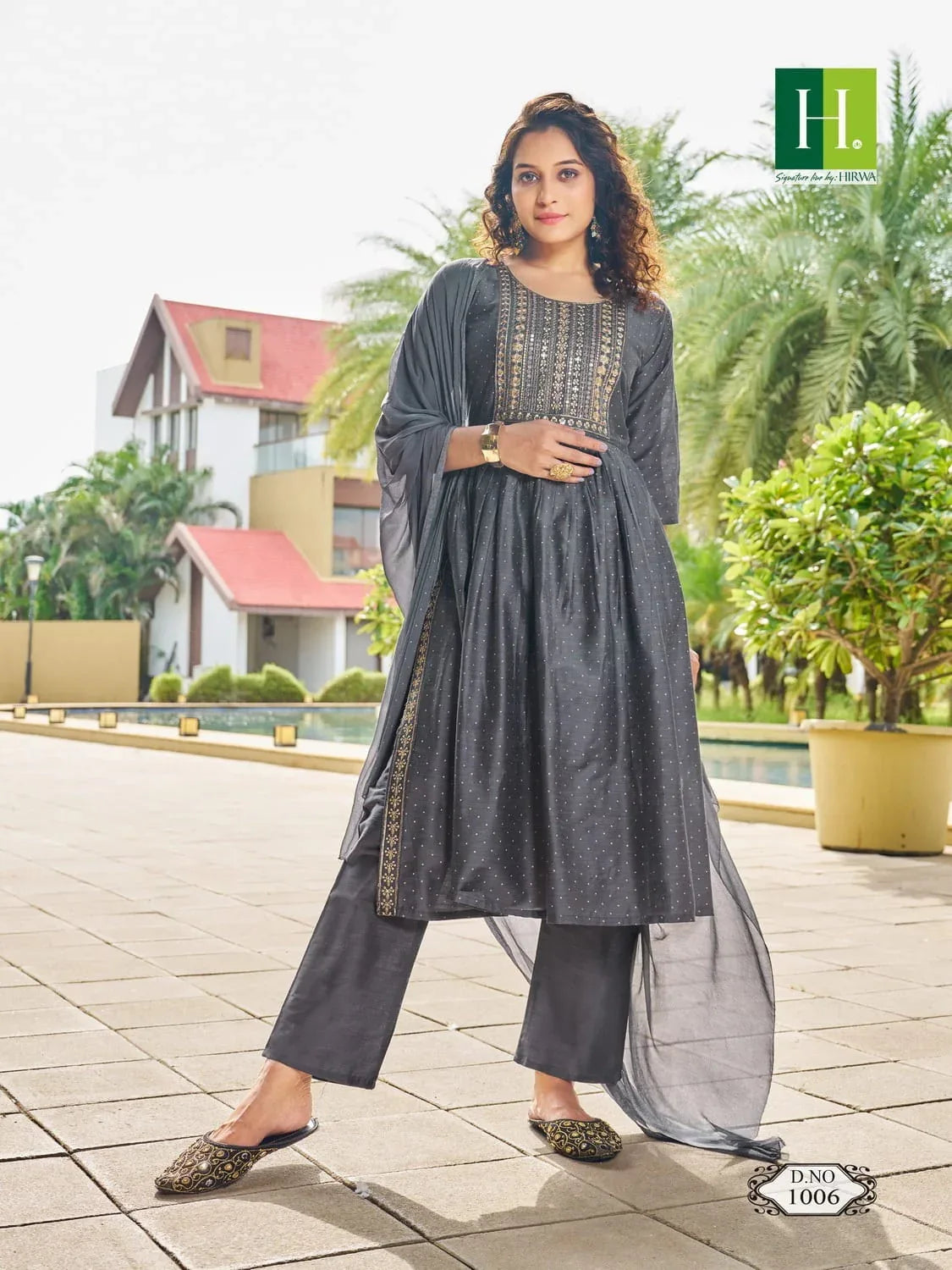 Hirwa Sindoor Vol 2 Series 1001-1006 Long Slub Silk Readymade Suit (849x06)