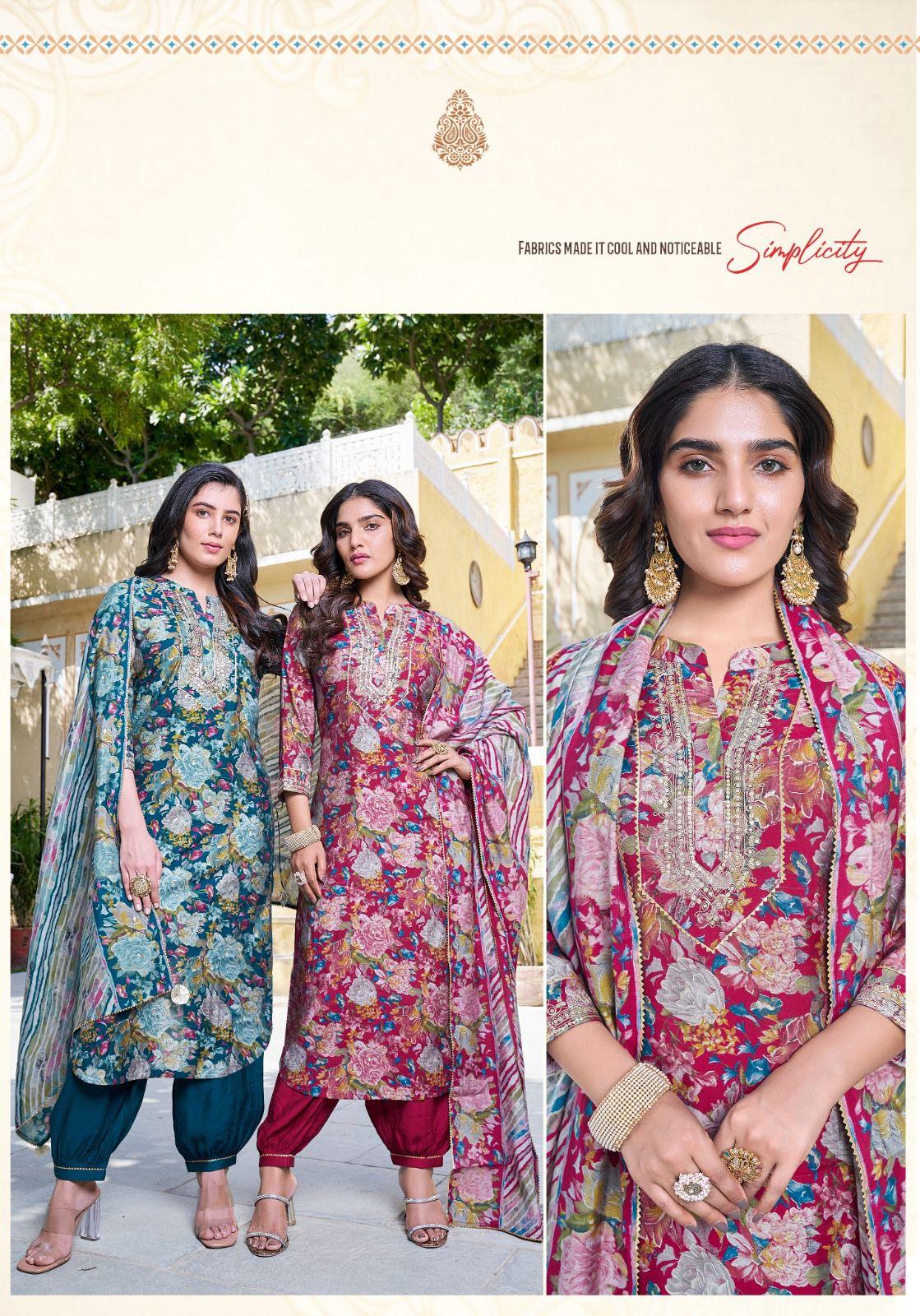 Ladies Flavour Saachi Kurti with Bottom Dupatta Chanderi Catalog 4 Pcs (1275x04)