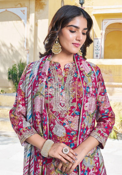 Ladies Flavour Saachi Kurti with Bottom Dupatta Chanderi Catalog 4 Pcs (1275x04)