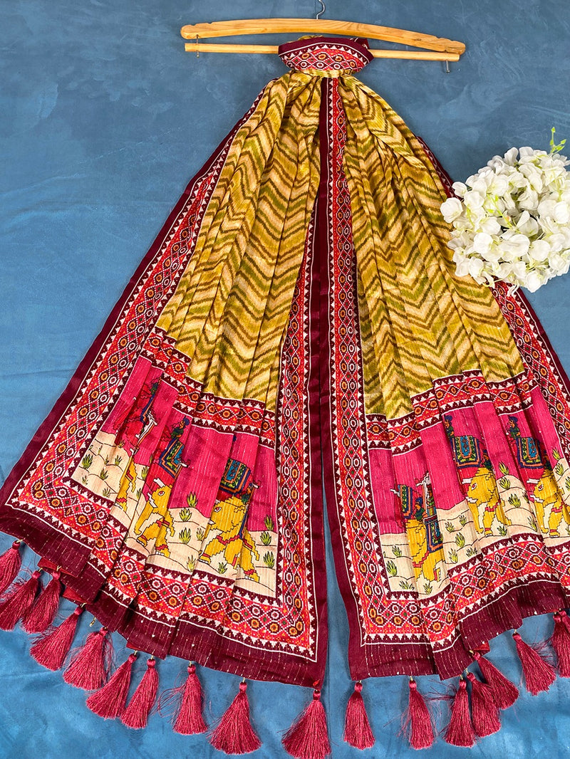Beautiful Designer Chinon Dupatta