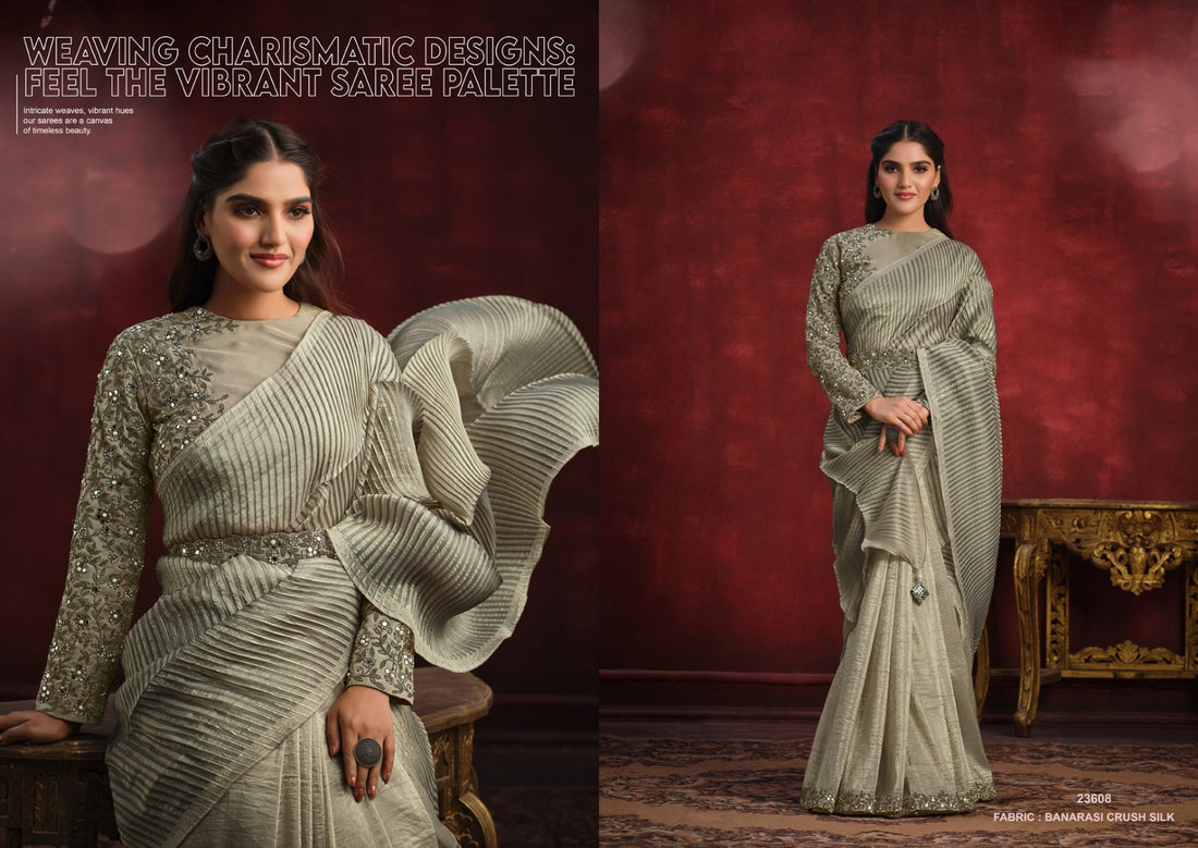 Wedding Designer Saree Mahotsav Mohmanthan Kimaya 23608 Series