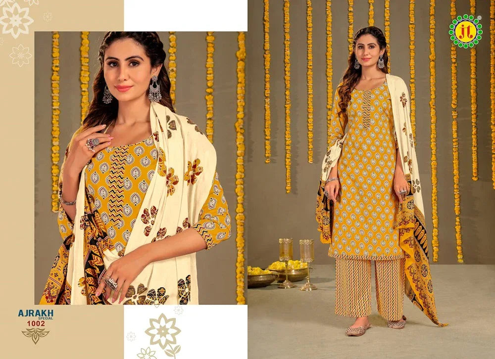 Jt Ajrakh Special Vol-1 Series 1001-1010 Pure Cotton Suit (370x10)