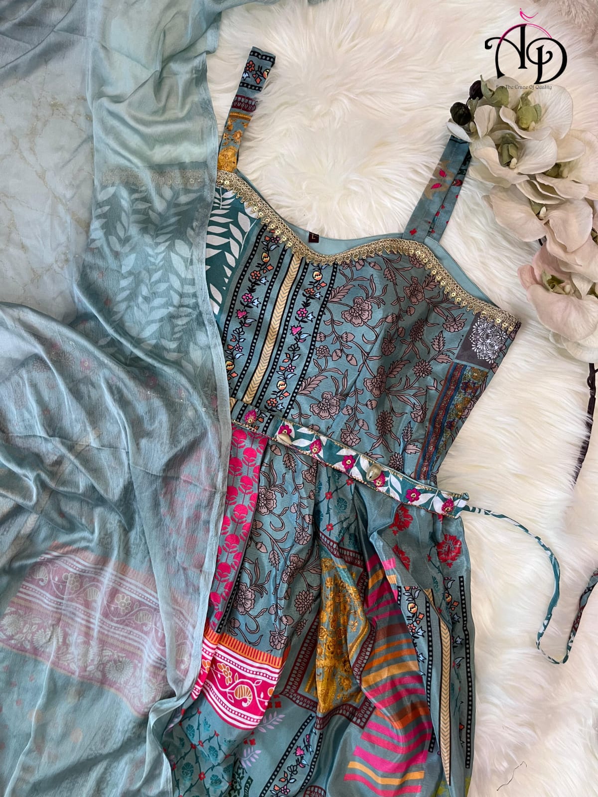 Beautiful Designer Wedding Gown With Kodi Suit