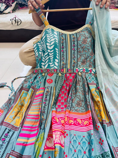 Beautiful Designer Wedding Gown With Kodi Suit