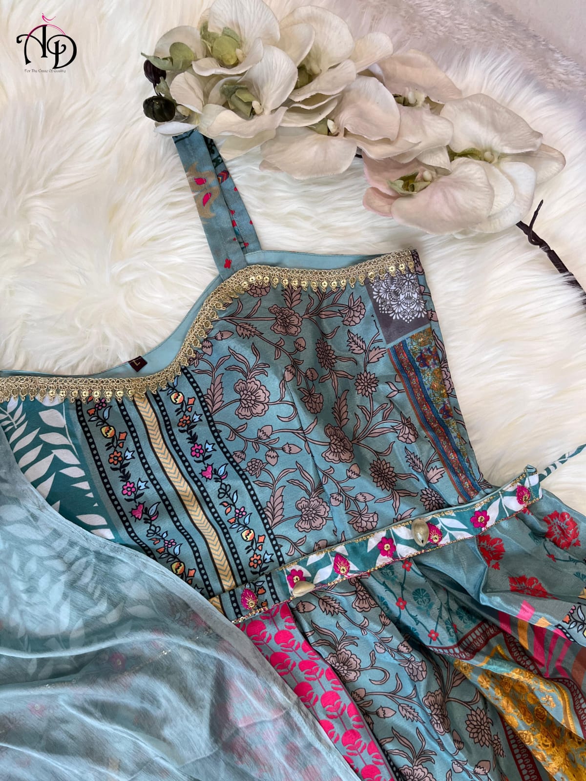 Beautiful Designer Wedding Gown With Kodi Suit