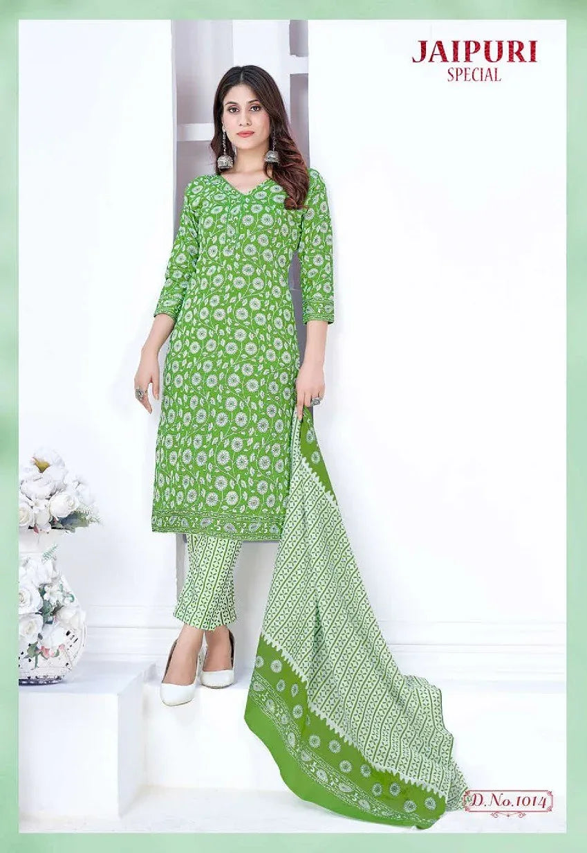 Ganesha Jaipuri Special Vol-1 Series 1008-1019 Pure Cotton Suit (500x12)