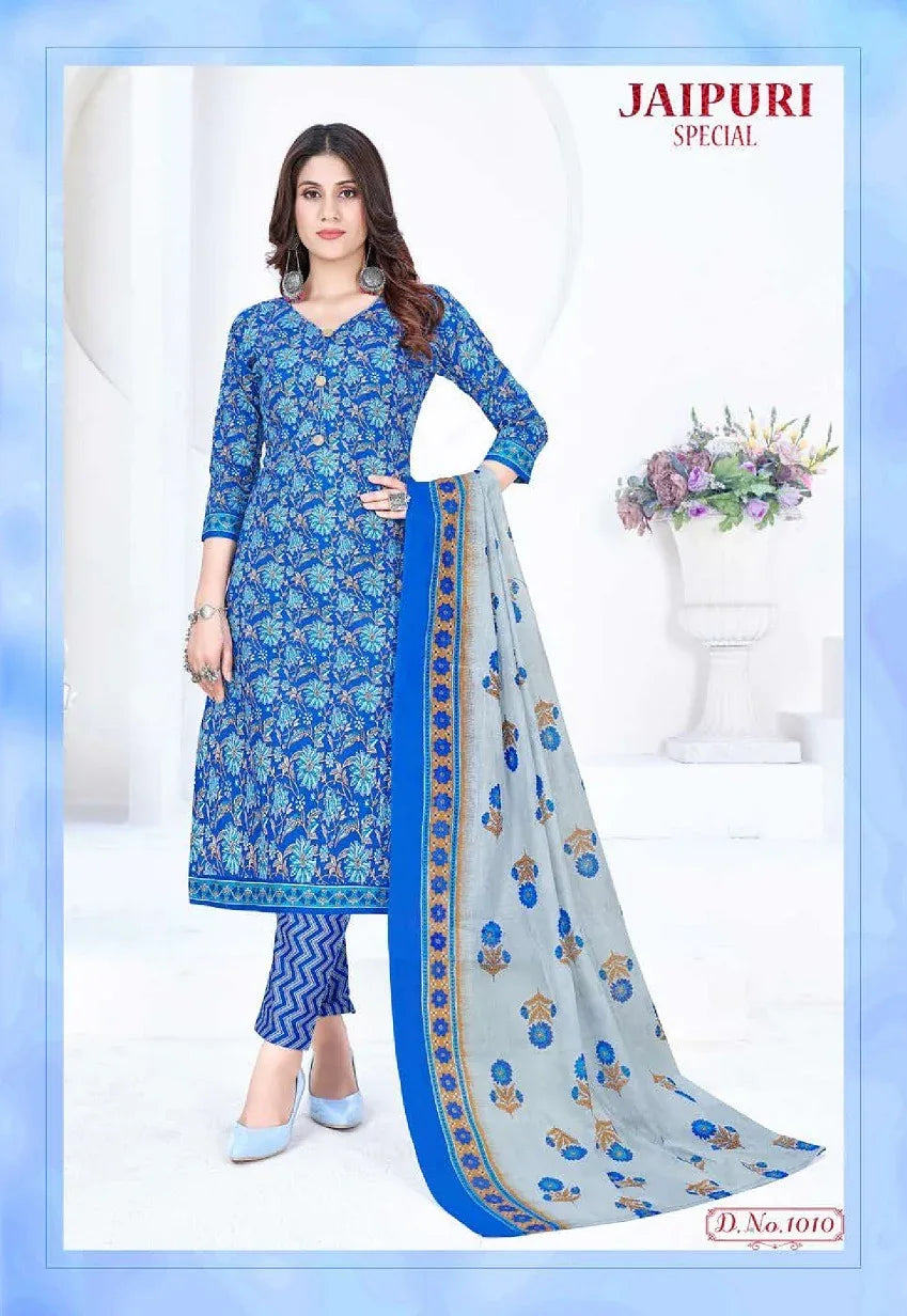 Ganesha Jaipuri Special Vol-1 Series 1008-1019 Pure Cotton Suit (500x12)
