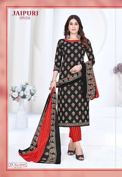 Ganesha Jaipuri Special Vol-1 Series 1008-1019 Pure Cotton Suit (500x12)