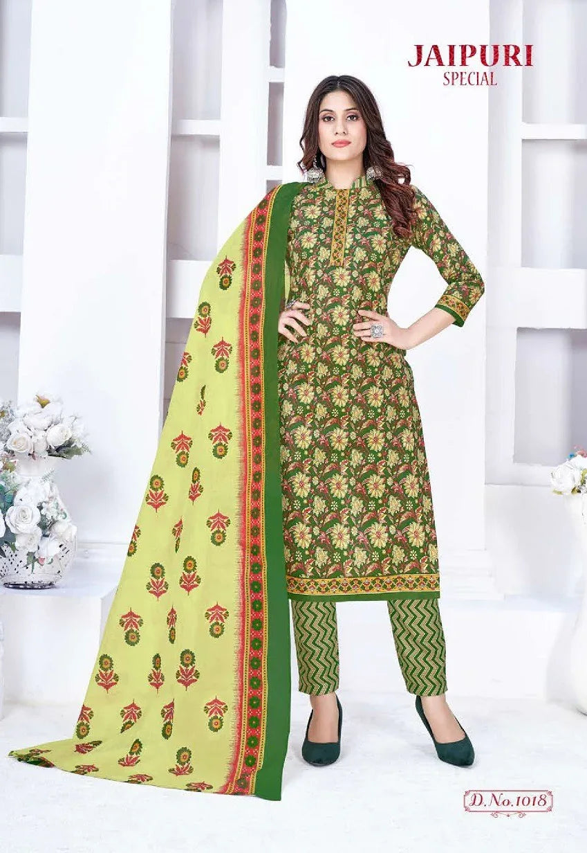 Ganesha Jaipuri Special Vol-1 Series 1008-1019 Pure Cotton Suit (500x12)