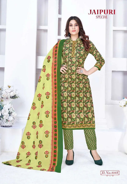 Ganesha Jaipuri Special Vol-1 Series 1008-1019 Pure Cotton Suit (500x12)