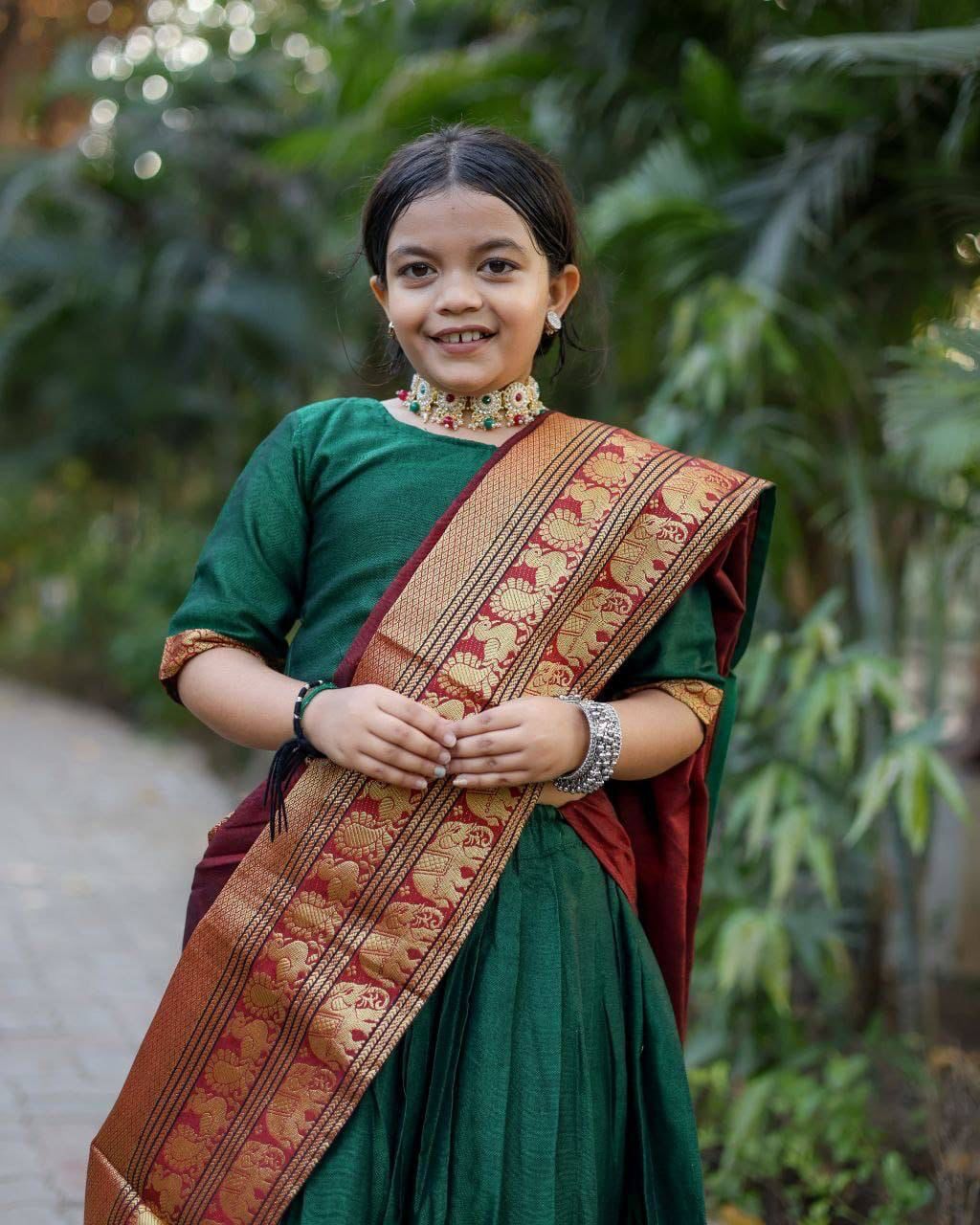 Beautifully Soft Narayan Pet Cotton Kids Lehenga