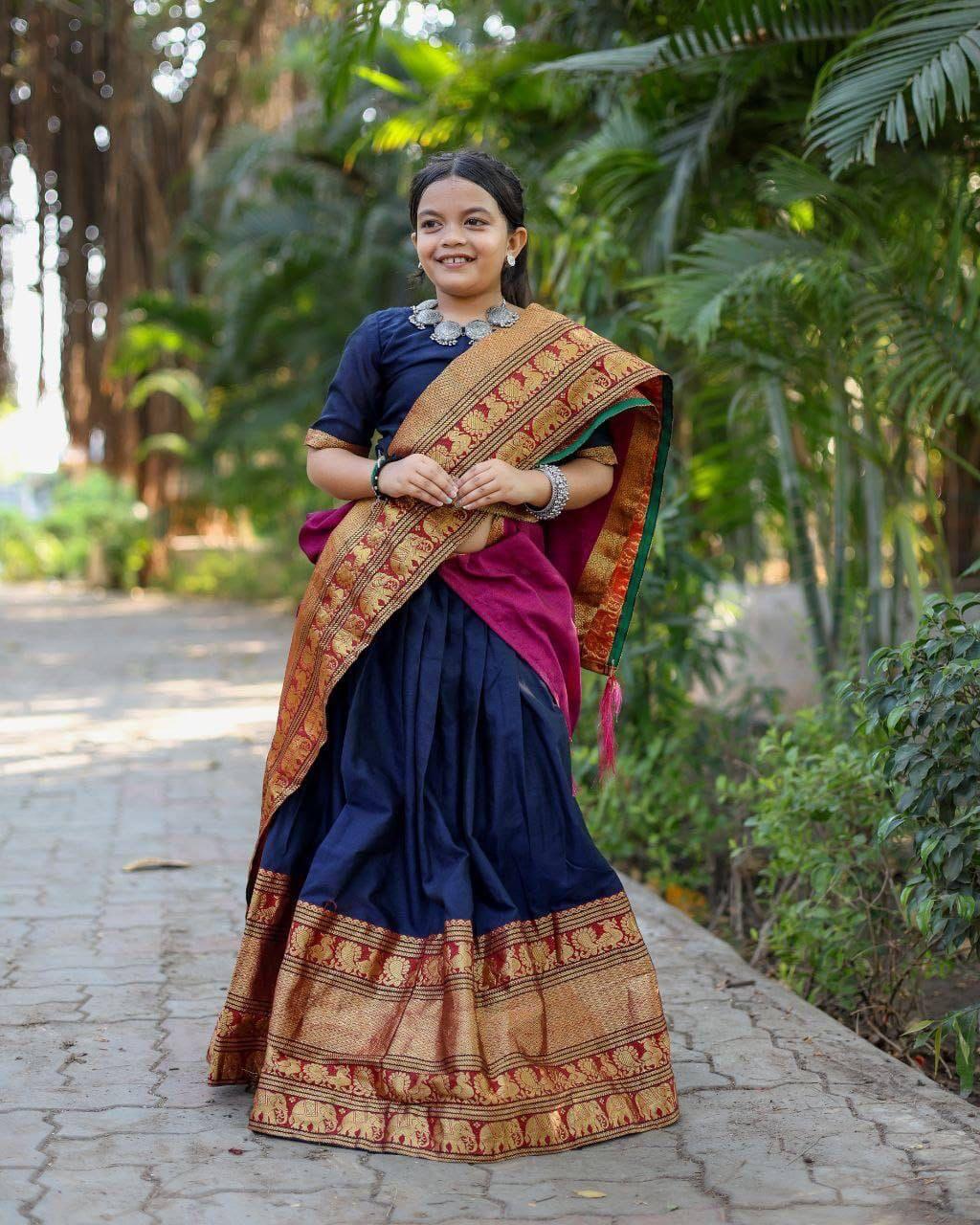 Beautifully Soft Narayan Pet Cotton Kids Lehenga