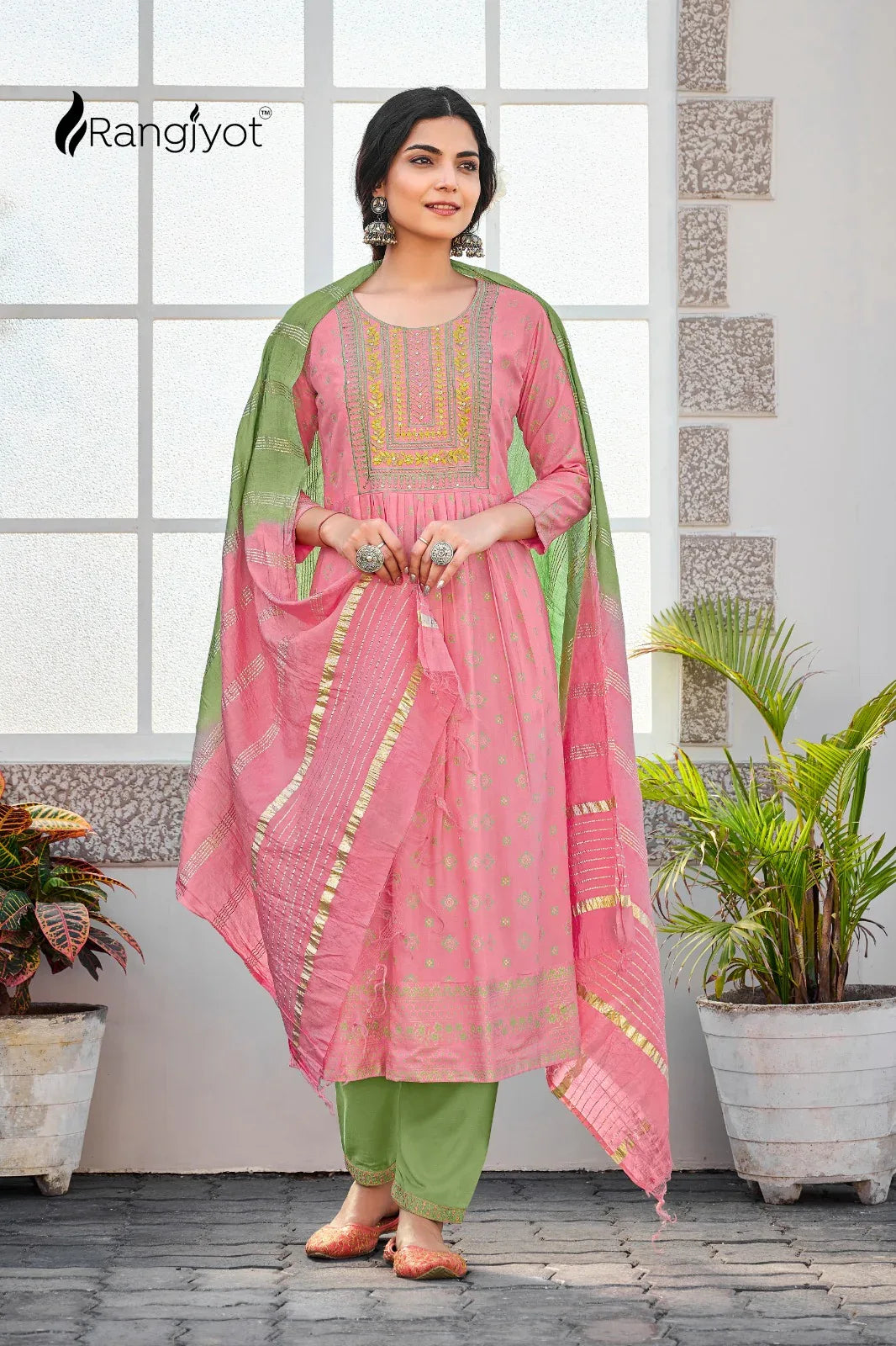 Rangjyot Present Rang Manch Vol 2 Readymade Rayon Kurta With Pant &amp; Dupatta Set (885x08)