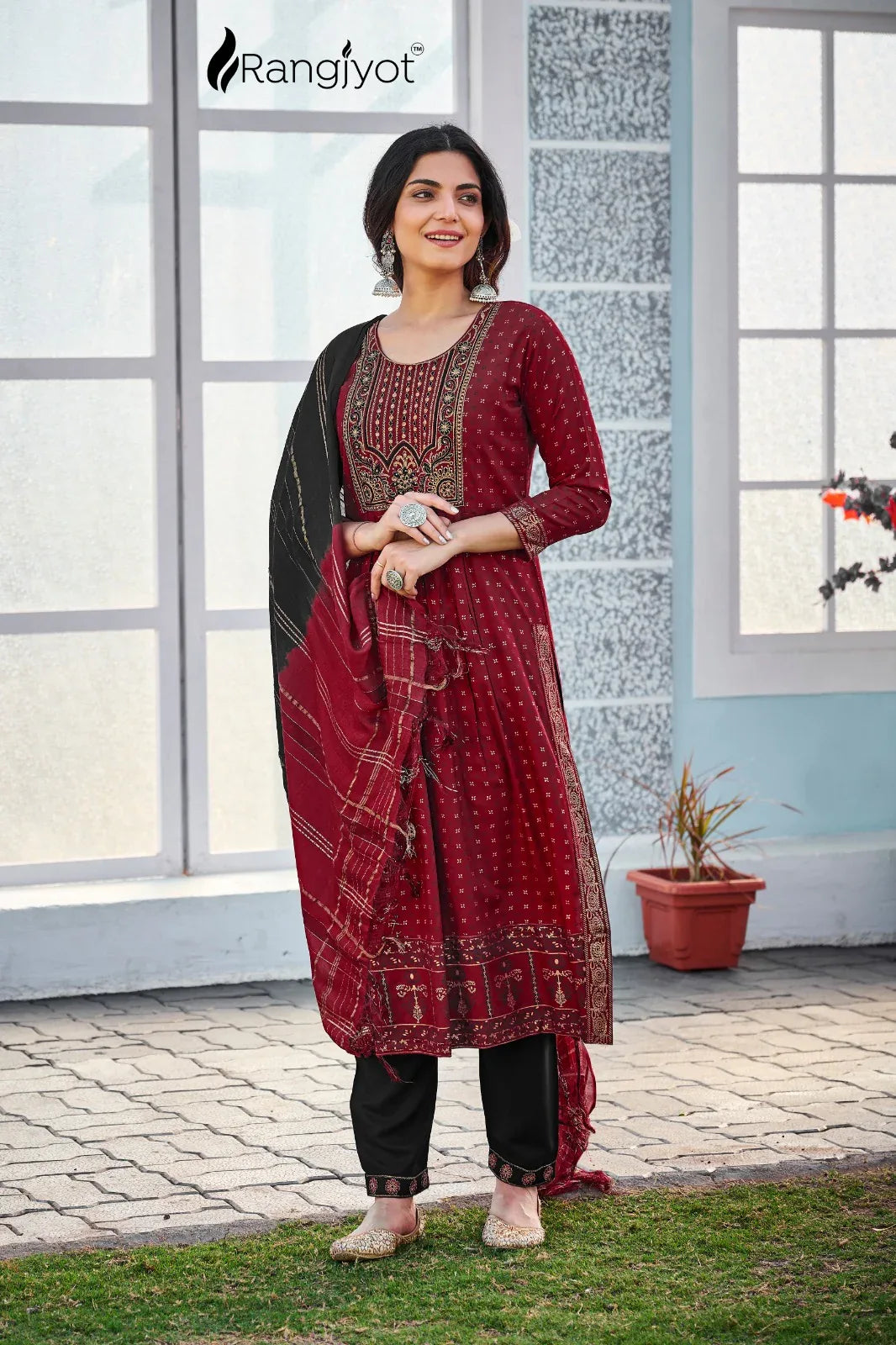 Rangjyot Present Rang Manch Vol 2 Readymade Rayon Kurta With Pant &amp; Dupatta Set (885x08)