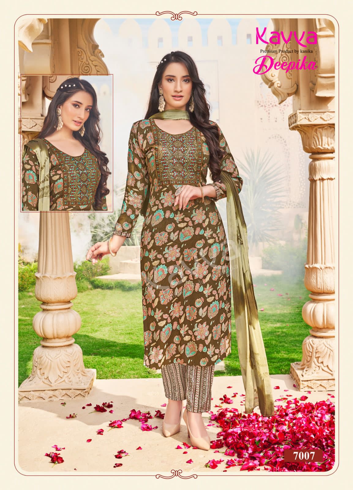 Kavya Deepika Vol-5 5001-5010 Series Latest Designer Casual Wear Kurti Set (515x10)
