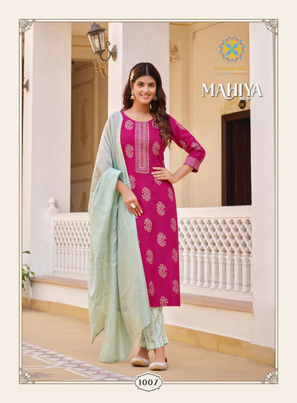 Passion Tree Mahiya Vol 1 Rayon with Printed Readymade Suits Collection (610x08)