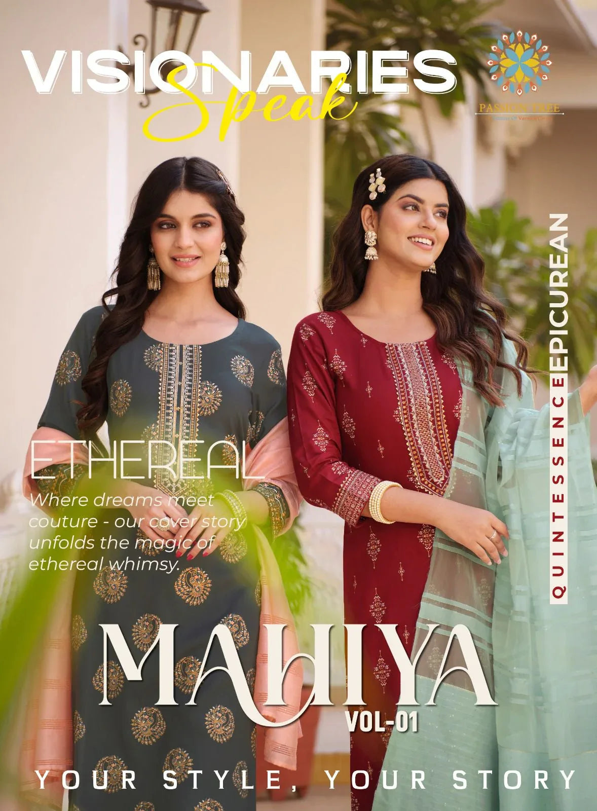 Passion Tree Mahiya Vol 1 Rayon with Printed Readymade Suits Collection (610x08)