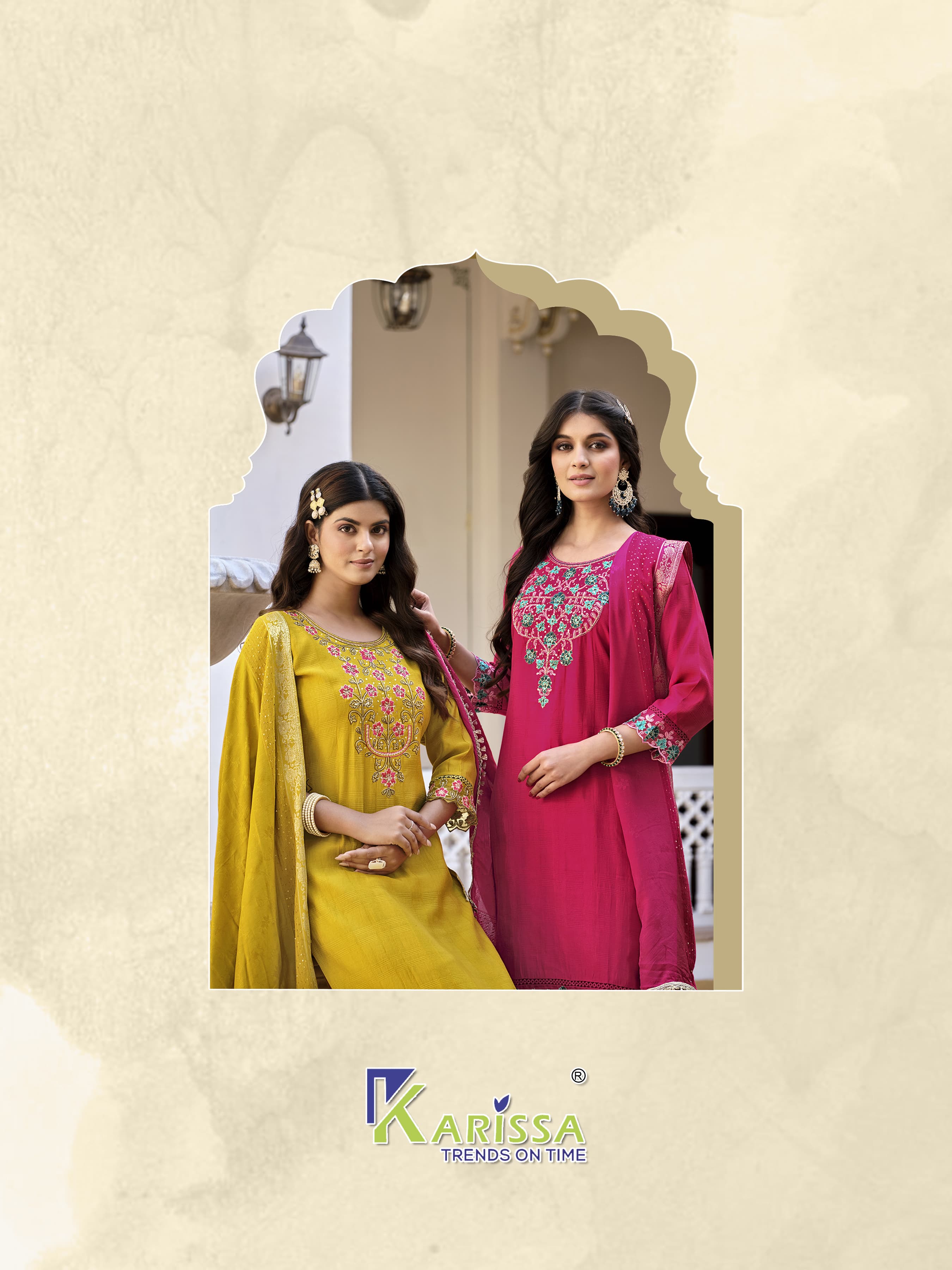 Karissa Afreen Series 1001-1004 Viscose Silk Suit (1275x04)