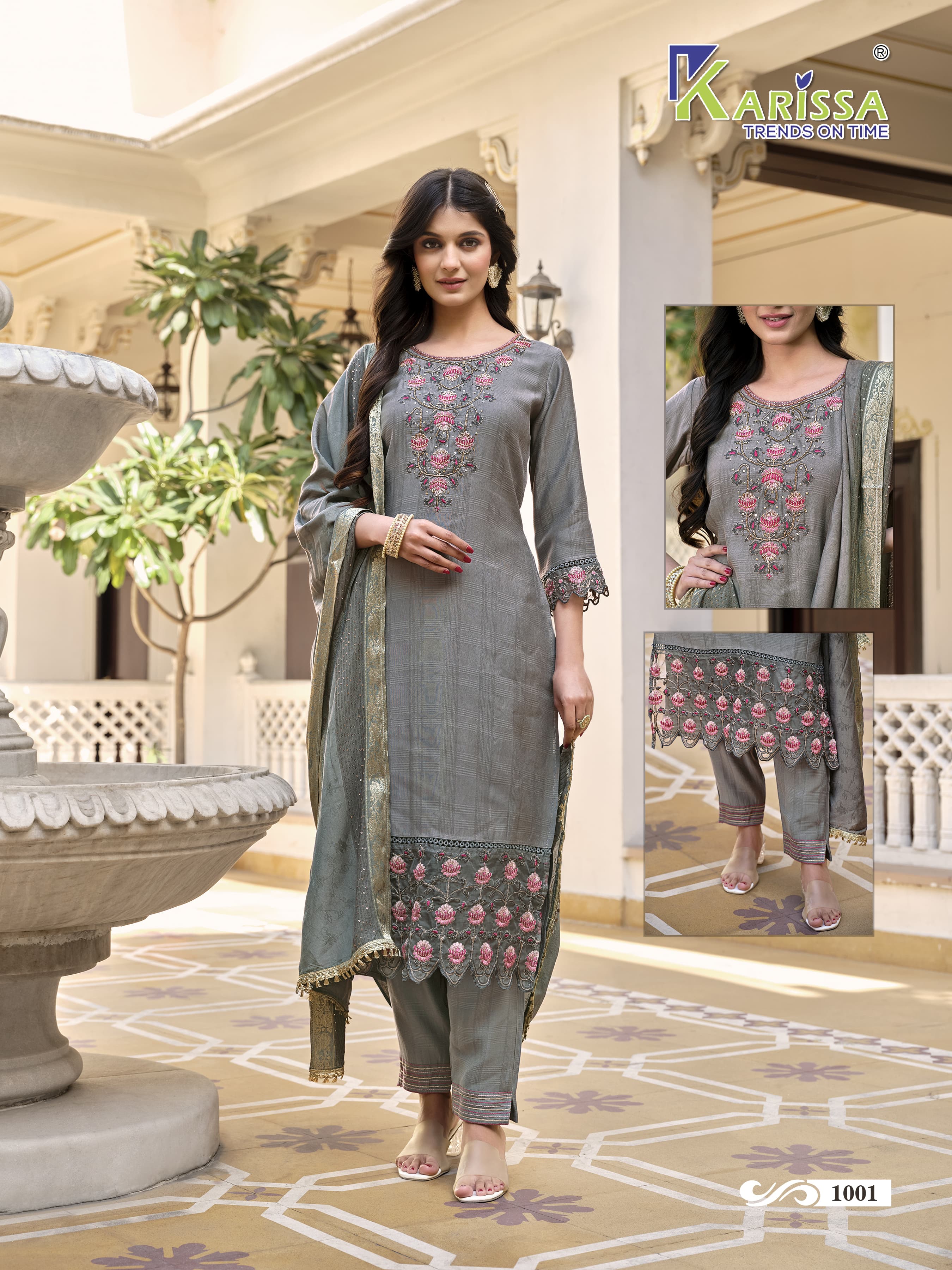 Karissa Afreen Series 1001-1004 Viscose Silk Suit (1275x04)
